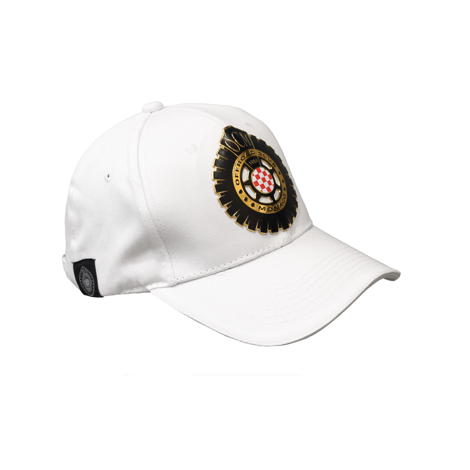 Cappellino bianco con patch in TPU