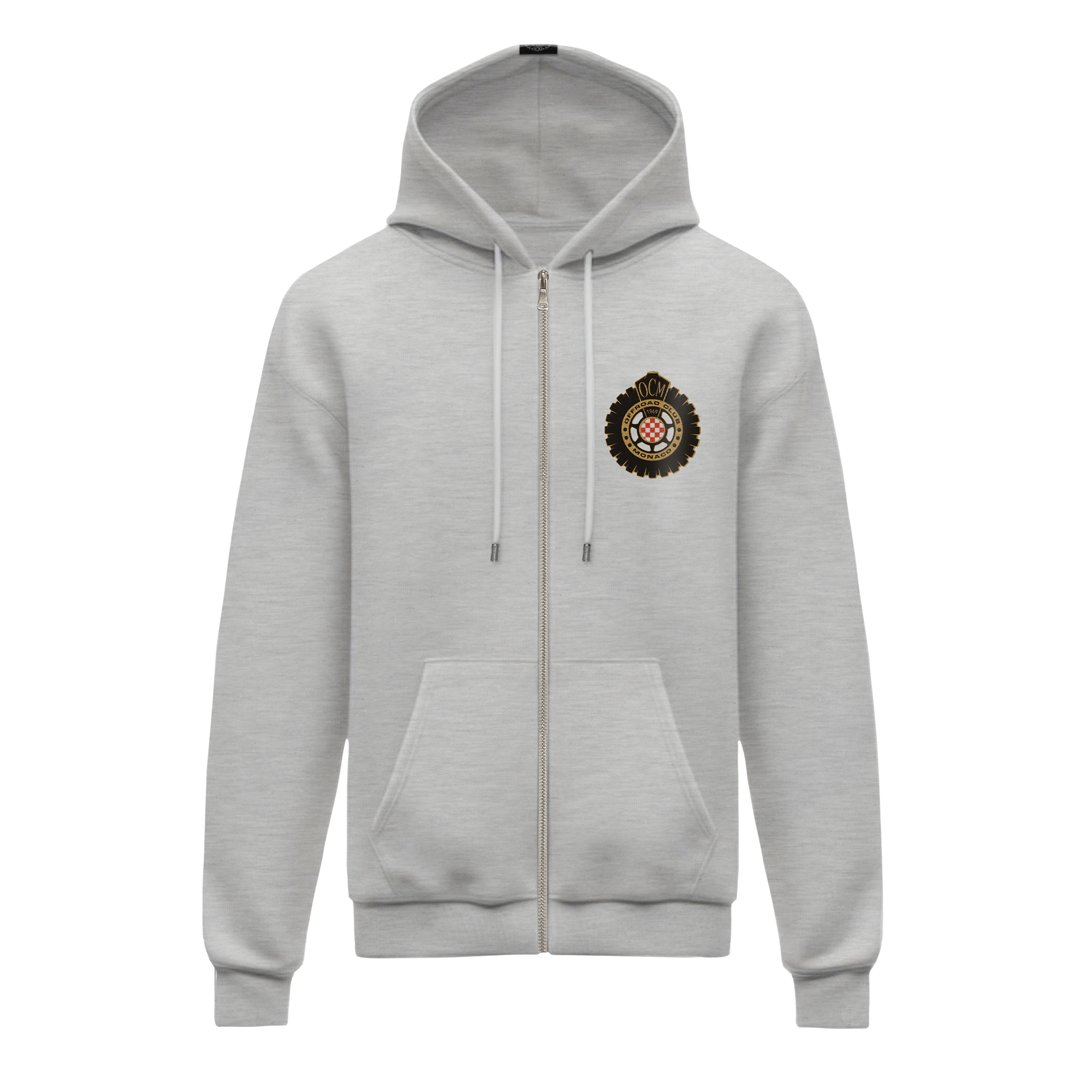 Felpa con zip e cappuccio grigia