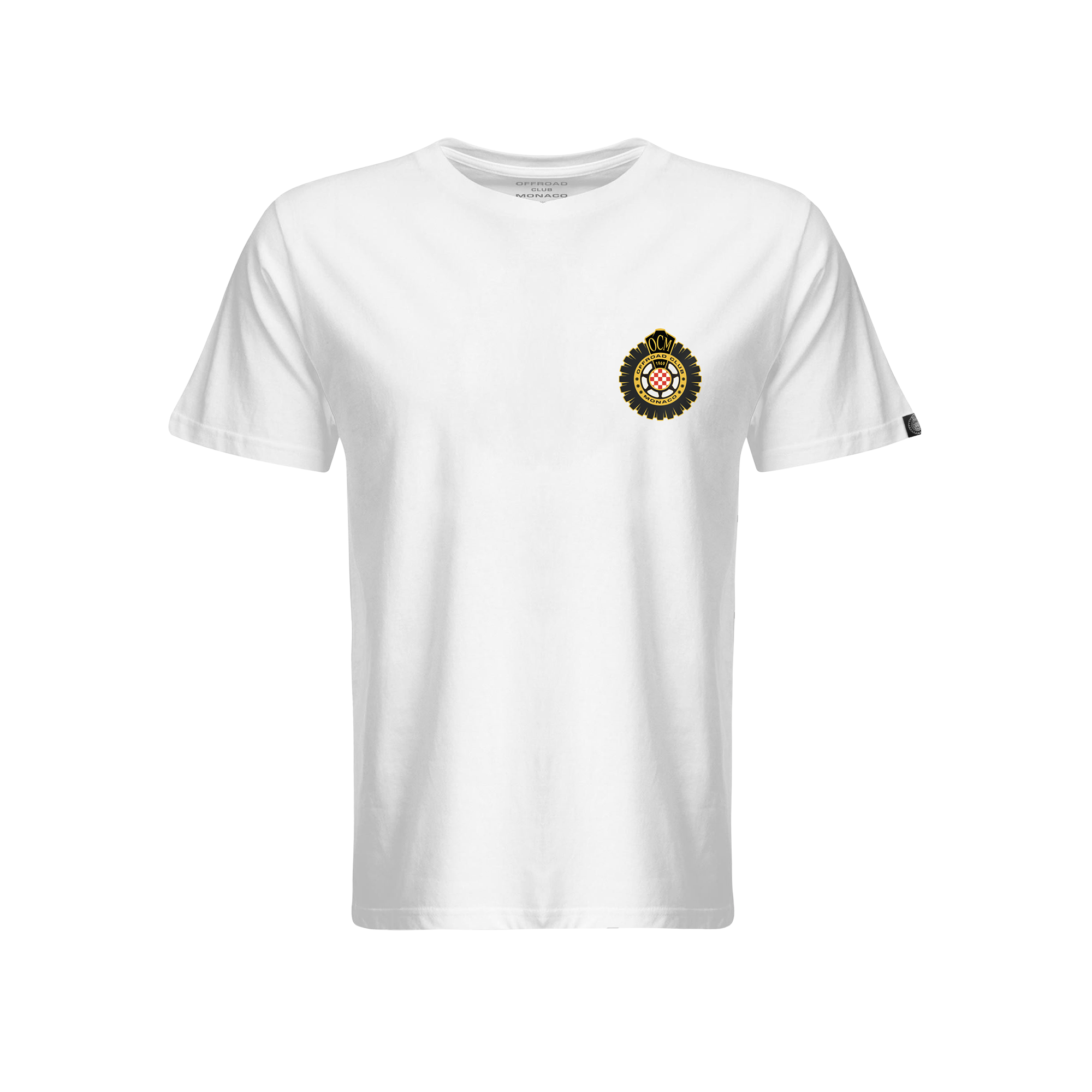 T-shirt classica bianca con logo iconico OCM