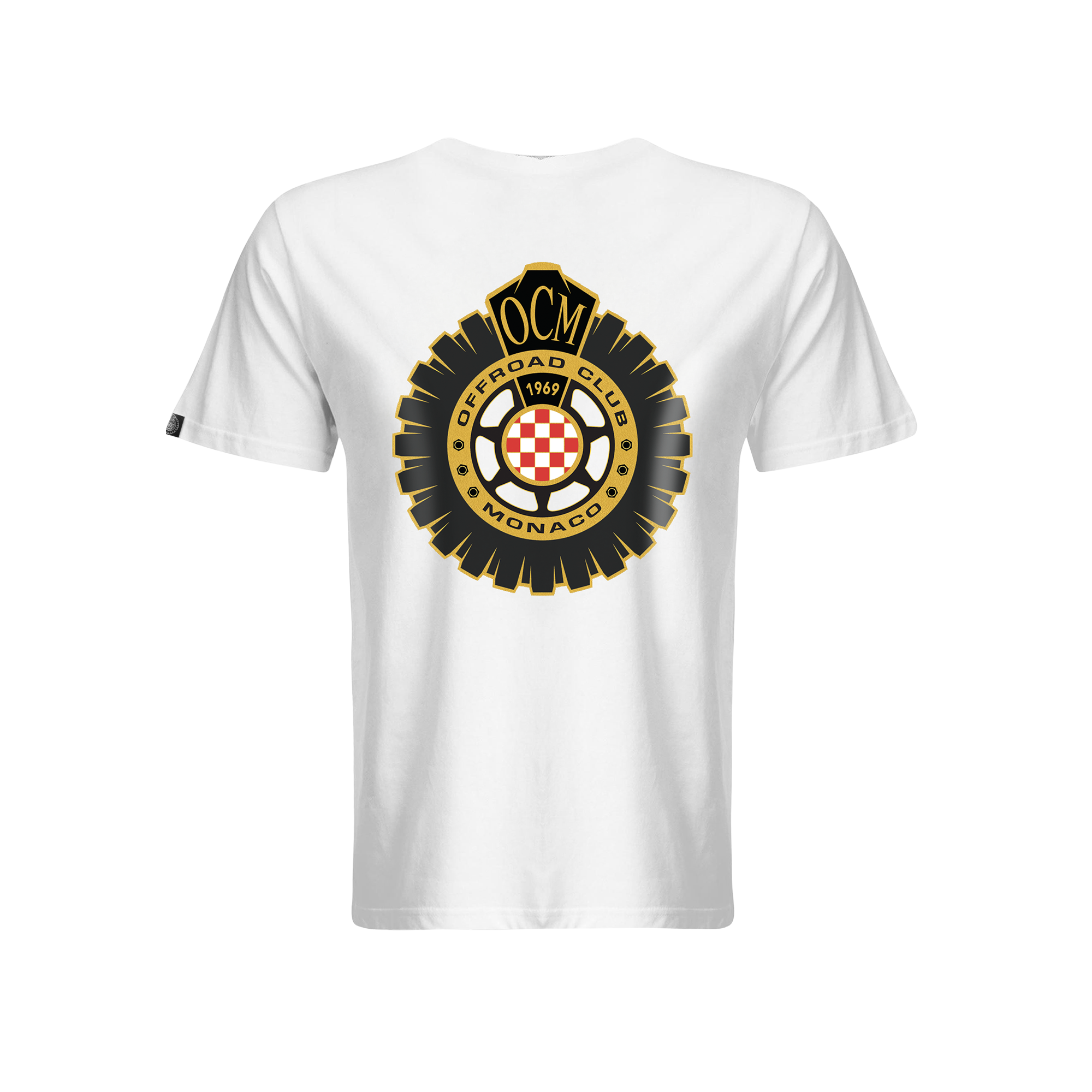 T-shirt classica bianca con logo iconico OCM - immagine 2