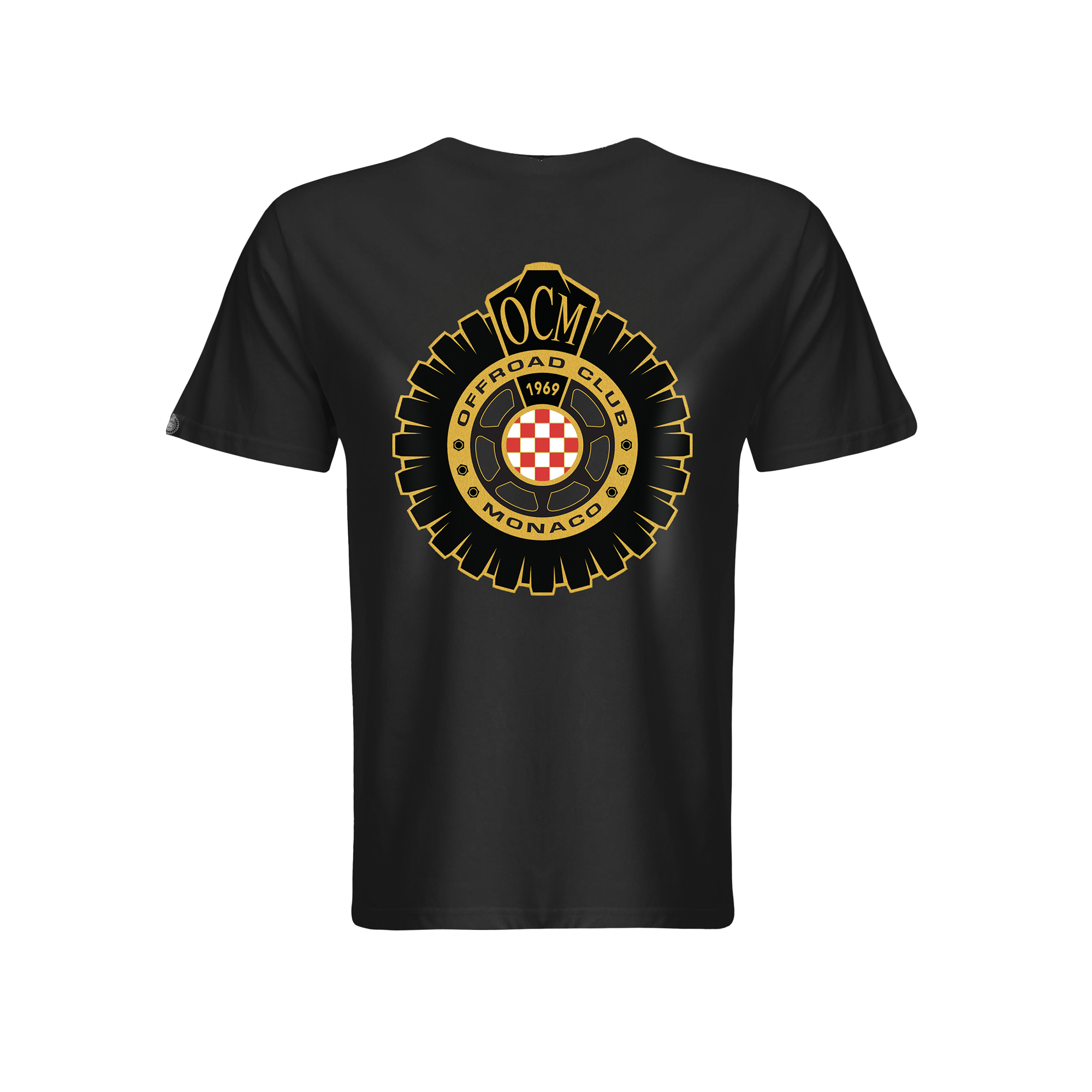 T-shirt classica nera con logo iconico OCM - immagine 2