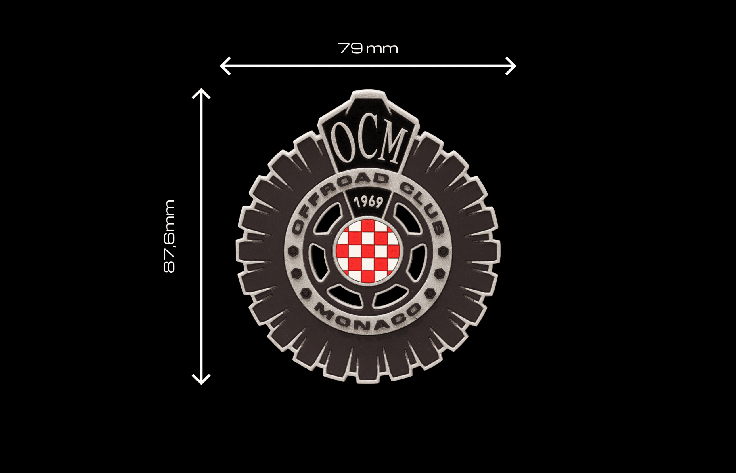 Patch intercambiabile nero e silver in gomma - immagine 2
