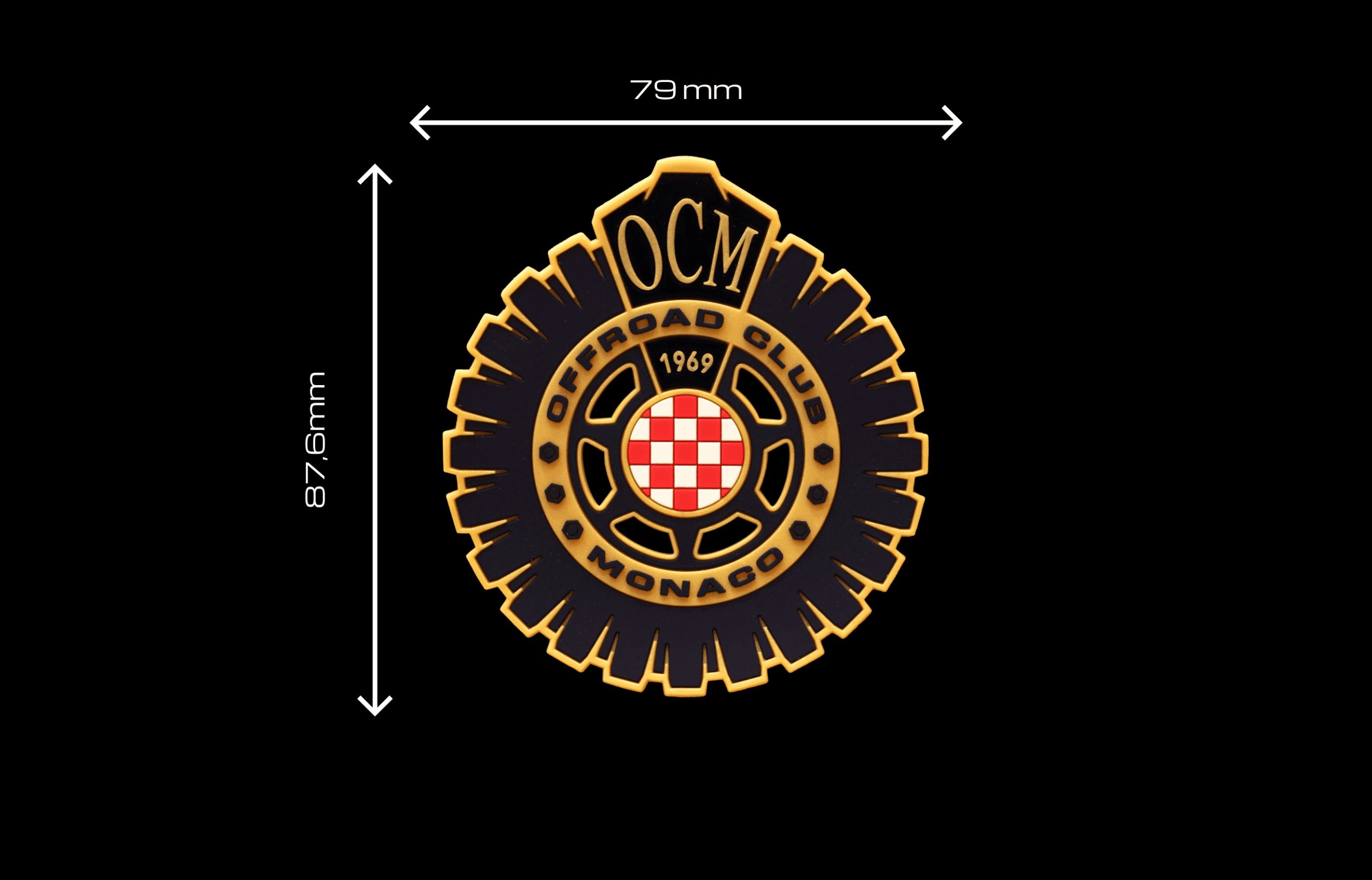 Patch in gomma nero e oro intercambiabile - immagine 2