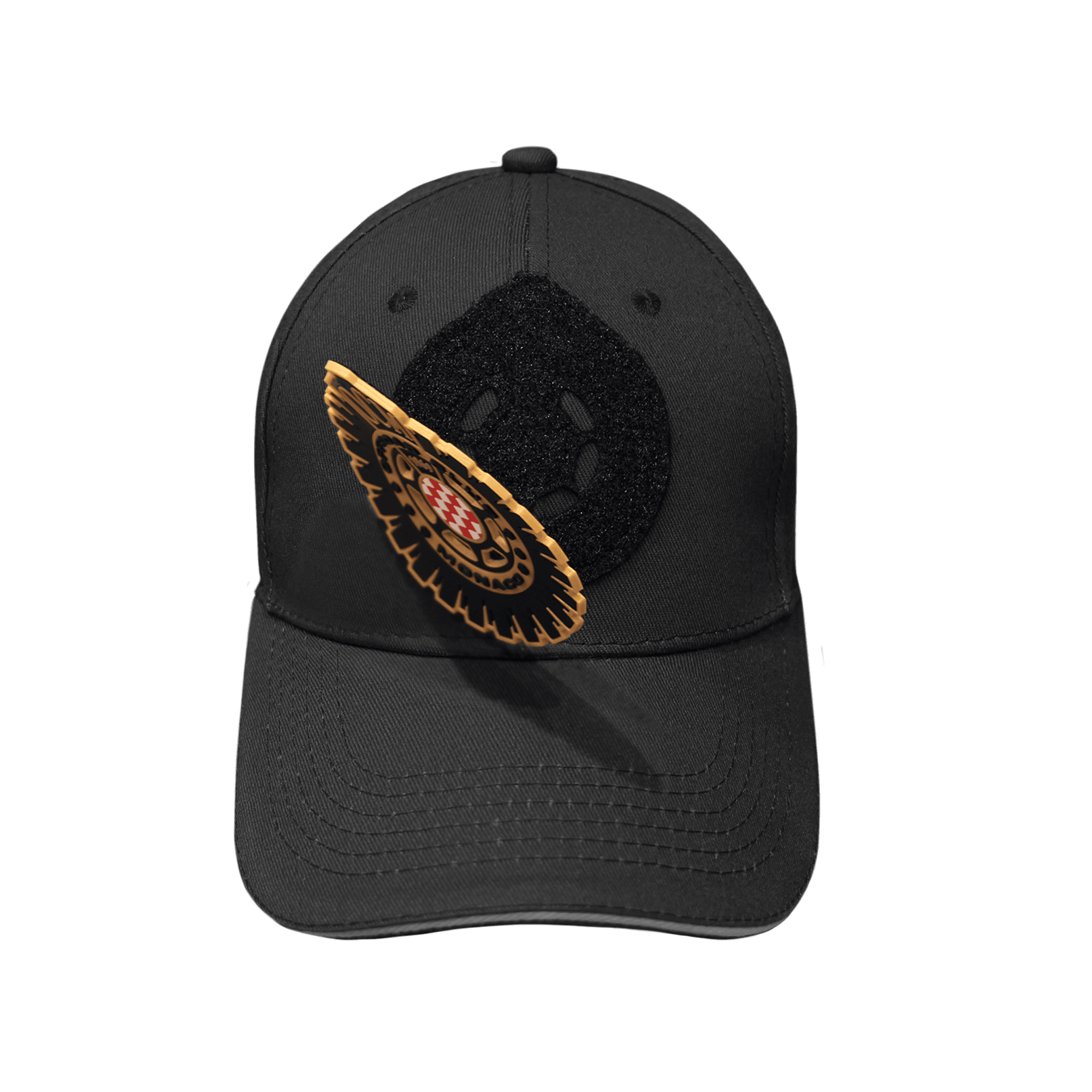 Cappellino nero con patches oro intercambiabile - immagine 5