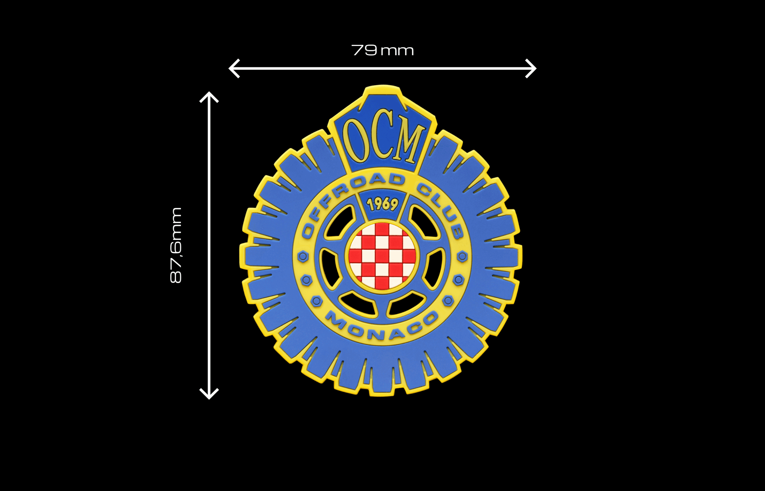 Patch intercambiabile in gomma blue royal fluo - immagine 2
